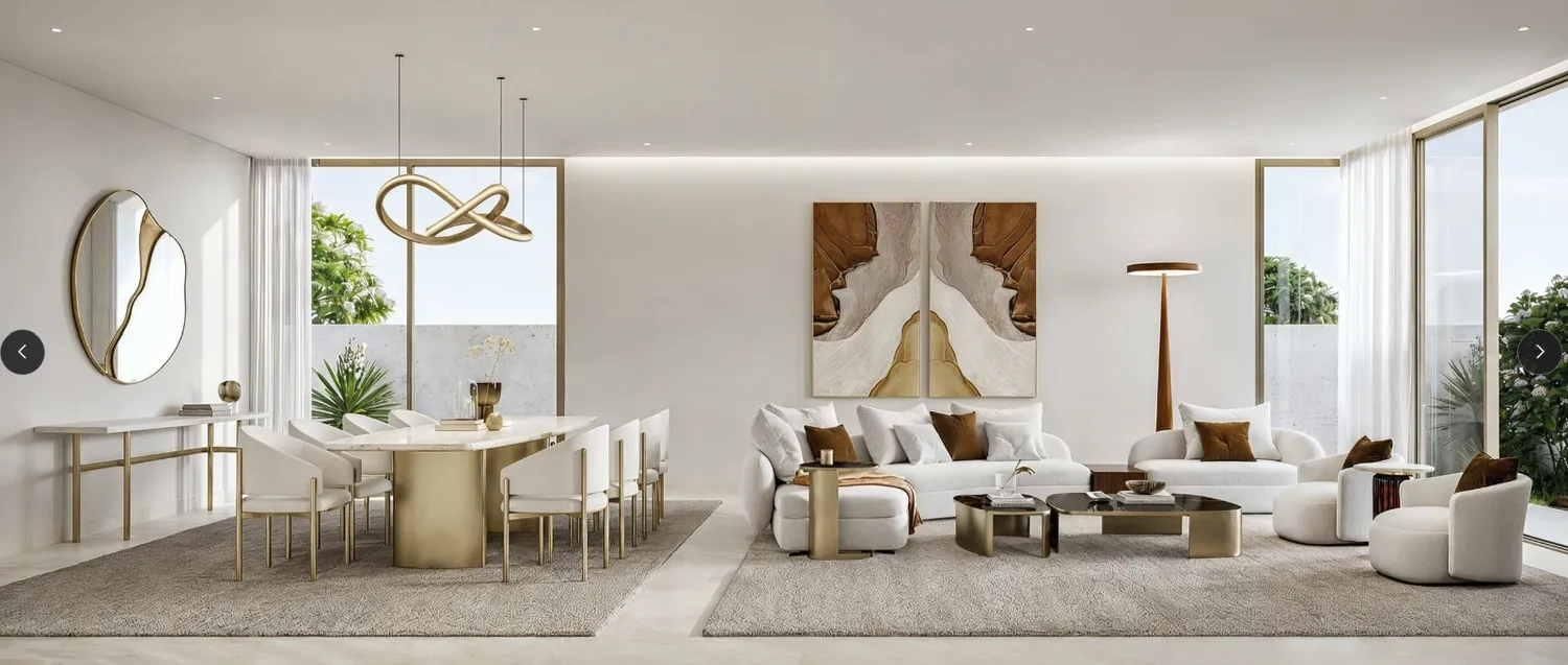 Formal living and dining in the light scheme